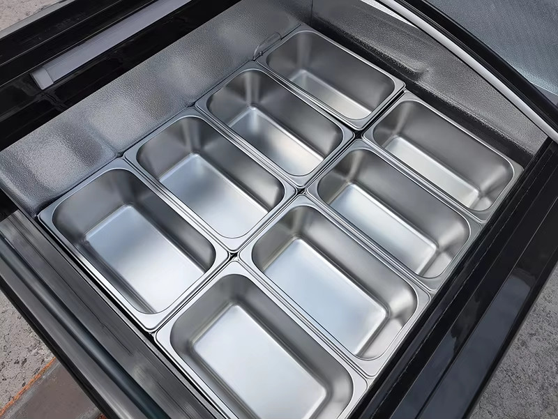 Commercial Kitchen Equipment Ice Cream Countertop Display Desktop Showcase Ice Cream Freezer