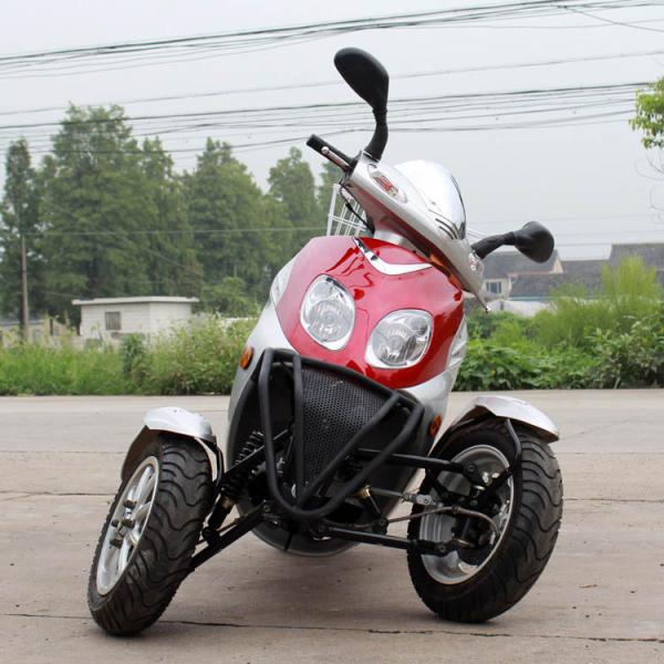 Air Cooled 50cc Adult Tri Wheel Motorcycle Single Cylinder 4 Stroke With Rear Box
