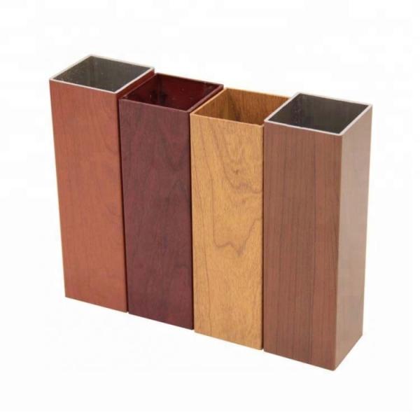 6063 профиля деревянных финиша алюминиевых придают квадратную форму неубедительной трубе для украшения