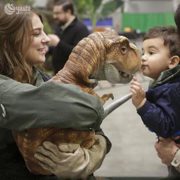 Realistic Baby Dinosaur Hand Puppet for Party Holiday Interaction