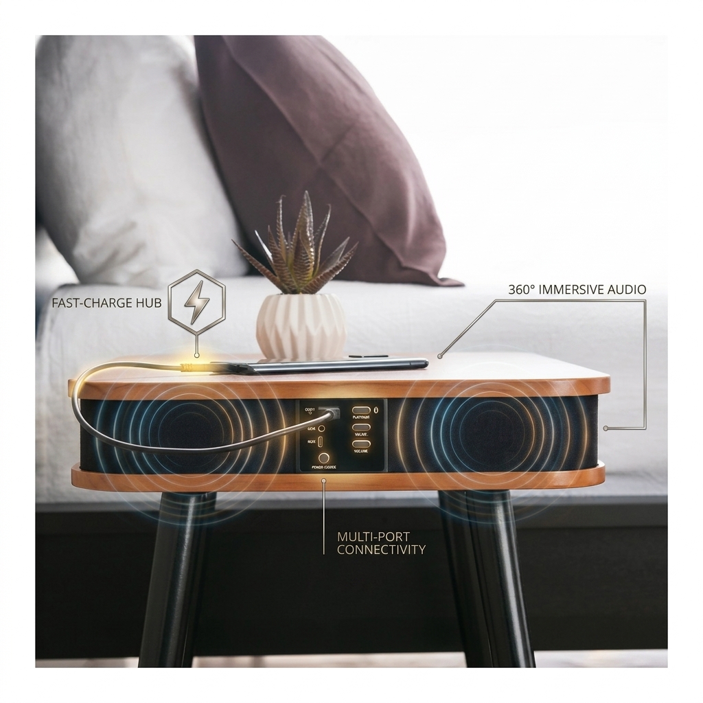 Smart Coffee Table AT700 20W Modern Multifunction Wireless Charging Modern Living Room