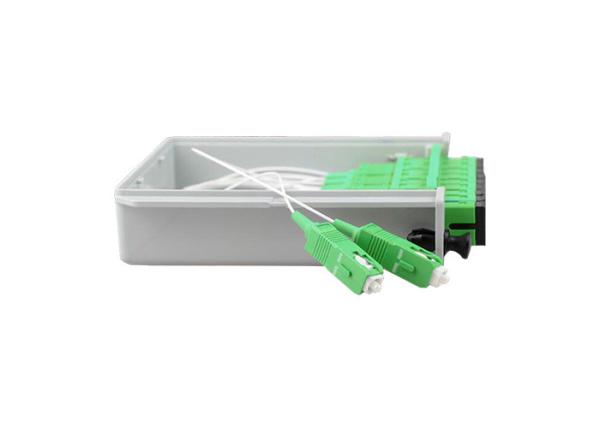 Fiber Optic Splitter Single Mode , Cassette Type 1x8 Plc Splitter SC APC