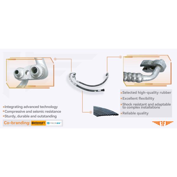 51805079 Tuyaux jumeaux de climatisation pour Fiat Fiorino Linea Automobile 1.3L 2008