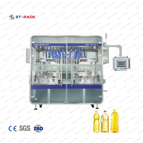 Sunflower Oil 6 Head Filling Machine 1000bph , 2.5kw 100ml Bottle Filling Machine
