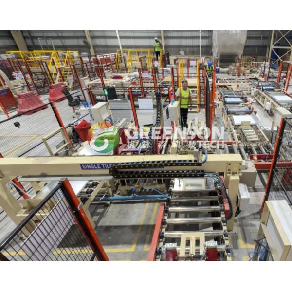 Fully Automatic Plasterboard Laminating Machine with 1300mm Effective Lamination Width and 3-15m/min Adjustable Speed for Gypsum Ceiling Tile Production