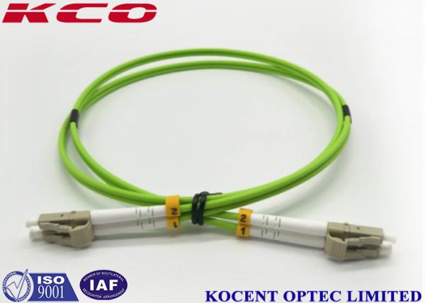 PVC / LSZH Cover Fiber Optic Patch Cord 5G FTTA LC Duplex OM5 MM 50/125 3D Test