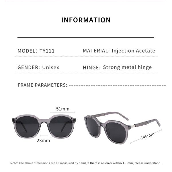 Солнечные очки круглого ацетата материальные, солнечные очки женщин UV400 облегченные