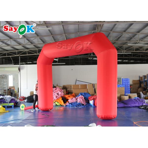 Inflatable Rainbow Arch 6m Red Blow Up Archway Start Finish Line Racing Arched Marquee Tent For Outside