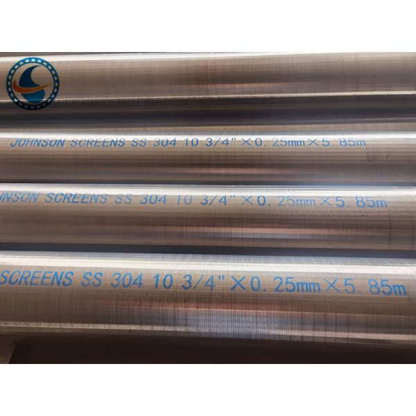 CE Stainless Steel 0.25mm Slot Johnson Wire Screen For Farm Irrigation
