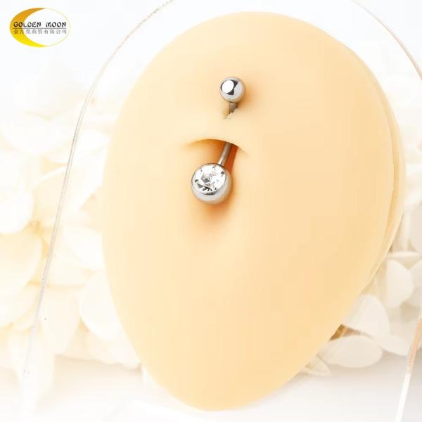 10mm 12mm Stainless Steel Body Piercing Jewelry Unisex Surgical Steel Belly Button Rings