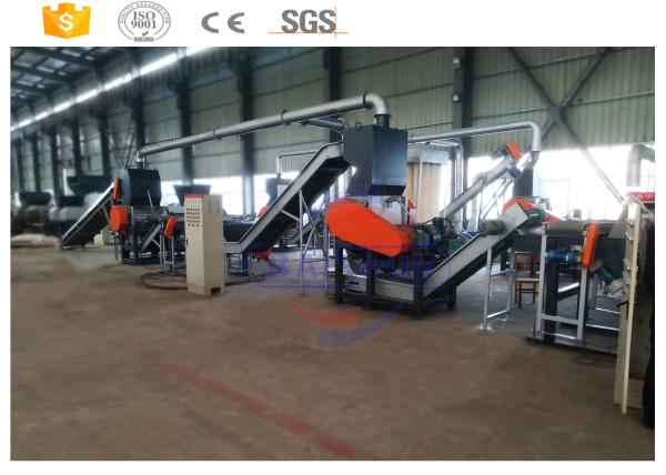 Big Capacity Tire Recycling Production Line / Automatic Double Shaft Shredder