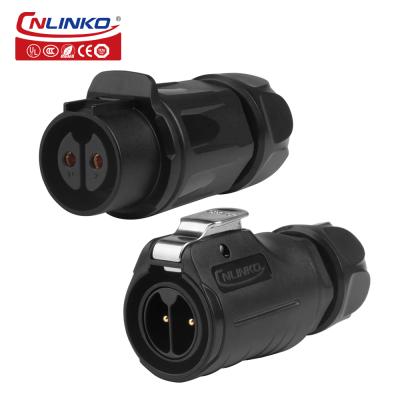 Cnlinko LP 20 2 Pin Plastic Aviation Connectors Wiring Screw Circular Waterproof 2 Pin Male Female Connector Led Connector
