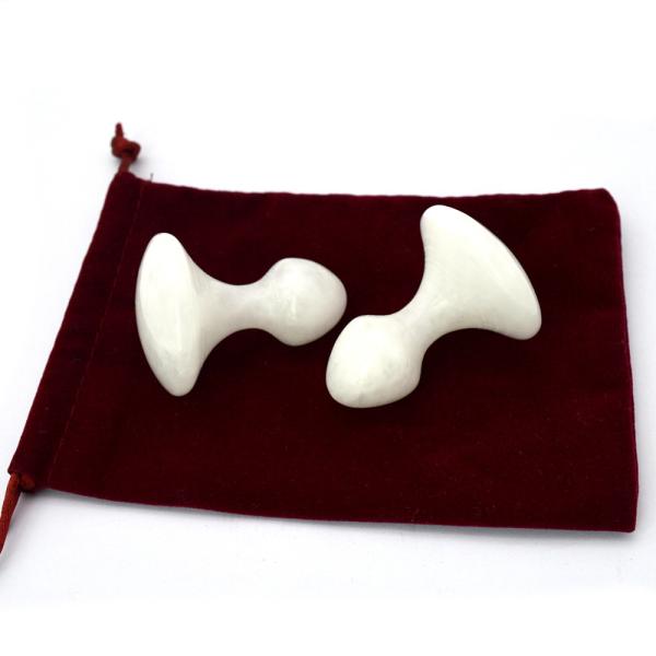 Logo Customized White Jade Gua Sha Massage Tool for Face and Neck Pain Relief Massage Stone