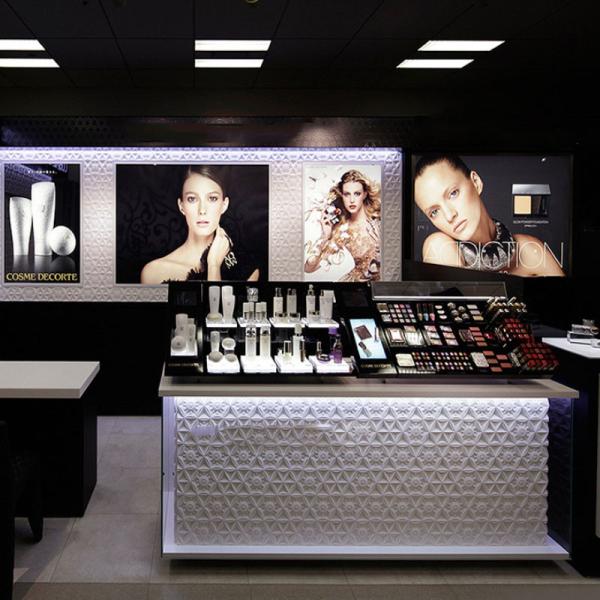 Double-sided Light Duty Cosmetic Store Display Shelves for Shop Counter Design
