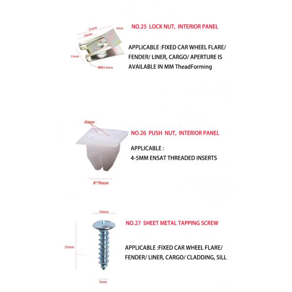 Car Door Bumper Car Repair Parts Automotive Nylon Plastic Rivet Clips