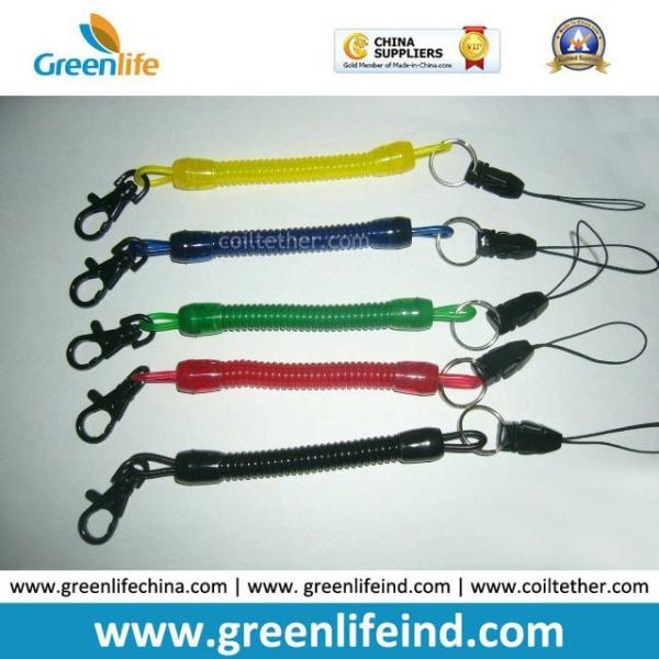 Plastic Bungee Coiled Cord W/Customized Accessories&Colors