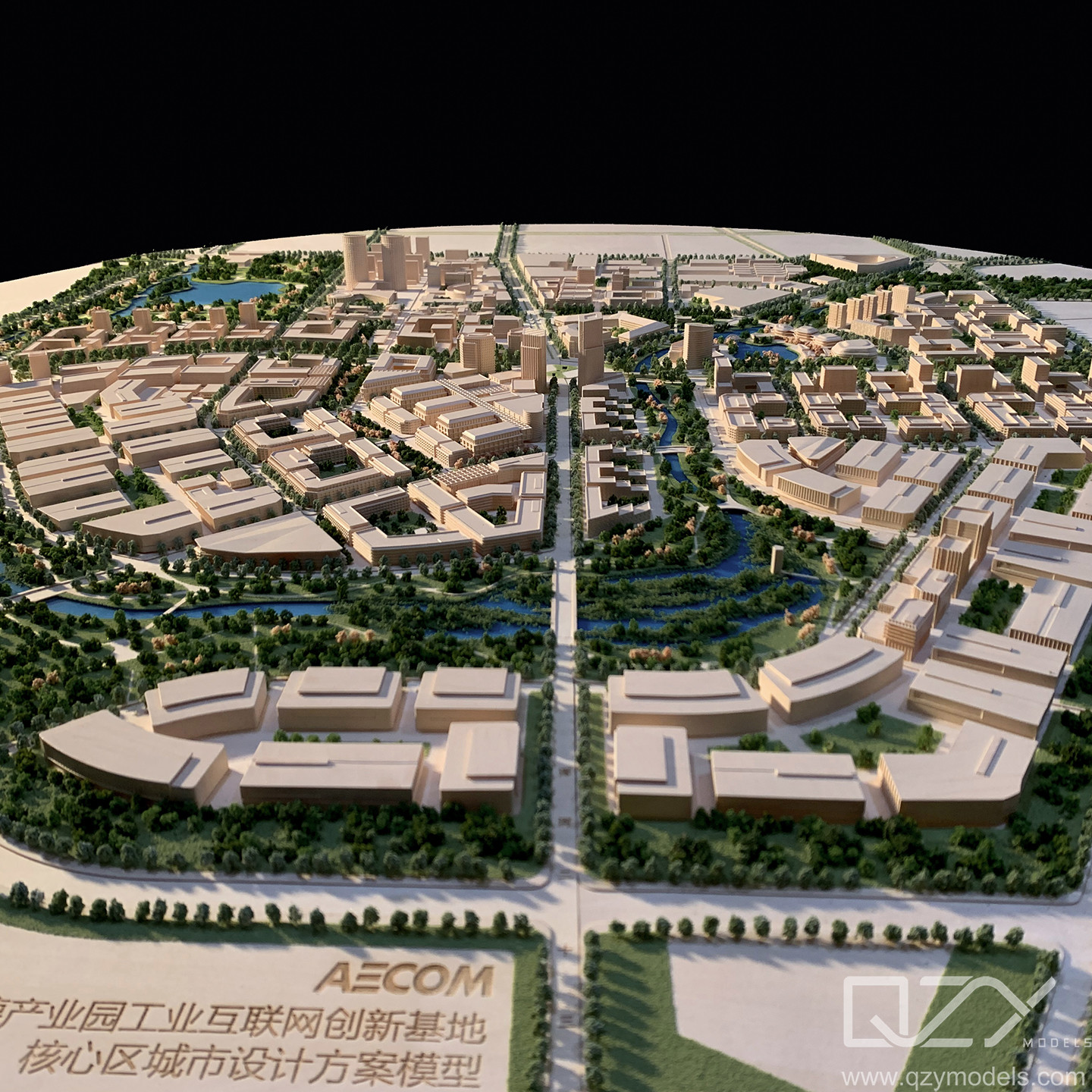 Шэньянская ландшафтная миниатюрная архитектурная модель Aecom 1/2000 Китайский немецкий промышленный парк