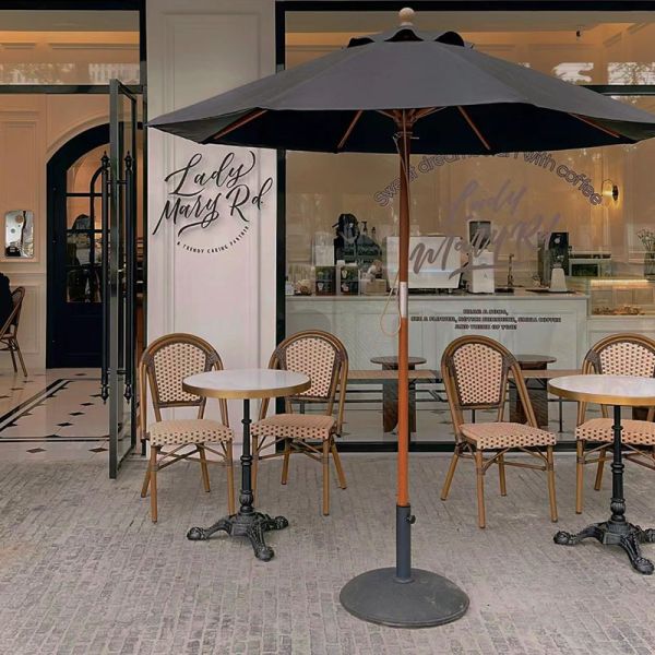 Outdoor Tables and Chairs Cafe Dining bar Garden Retro Rattan Dining Table and Chair Set