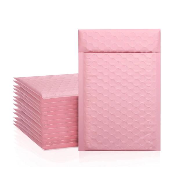 GDCX Pink Bubble Polymailers Color Logo Logistics Transport Bubble Bag Mailers Packaging Bags Poly Mail Bubble Mailers Pouches