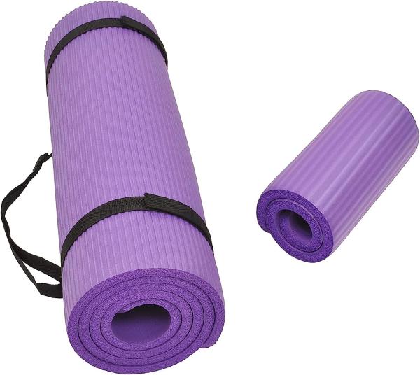 Extra Thick Yoga Mat for Women Men Kids, Professional TPE Yoga Mats, Workout Mat with Carrying Strap Yoga, Pilates