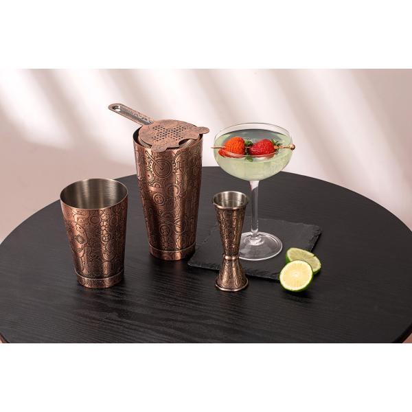 Портативный комплект для бармена с набором инструментов для бостонского шейкера