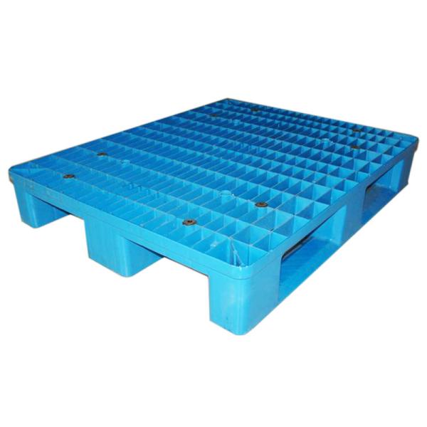 Páletes descartáveis do HDPE do pacote uma pálete plástica ISO9001 azul da maneira