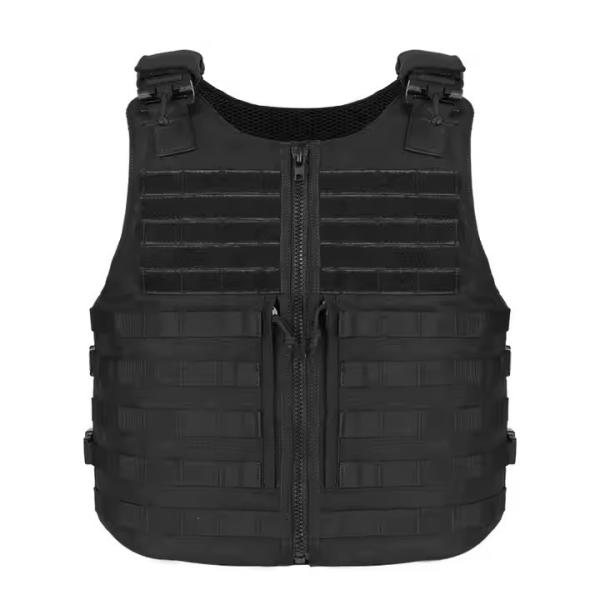 Colete tático fábrica de Oxford Colete de treinamento para homens negros Colete de caça Molle Plate Carrier Colete tático de serviço