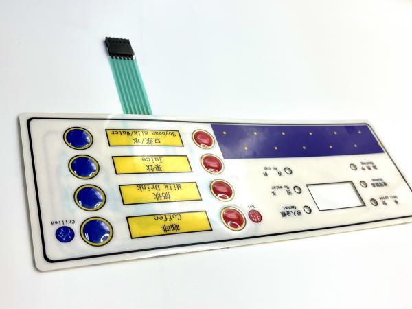 Glossy Surface Custom Membrane Switch Membrane Key Switch With Tactile Feedback Buttons