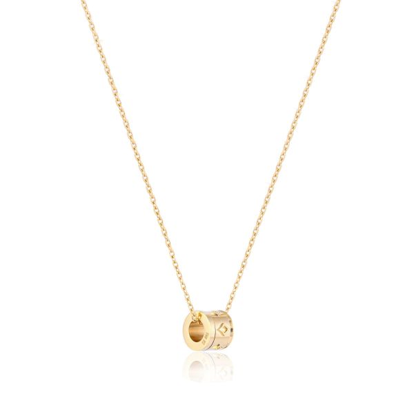 Collar de oro amarillo de 18 quilates refinado