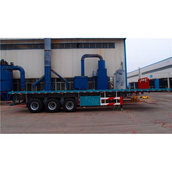 2 / 3 Axle 20 Foot Flatbed Trailer / Truck Flatbed Trailers With Container Lock