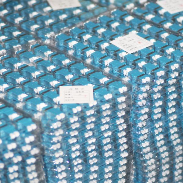 2.0mm LC UPC Fiber Optic Adapters / Adapter Fiber Optic Flanged Blue Housing