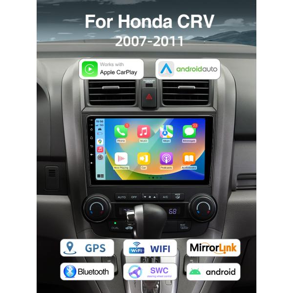 2 Din Car Radio Android Carplay For Honda CR-V 3 CRV 2007-2011 Multimedia Player Navigation GPS Auto Stereo Head Unit