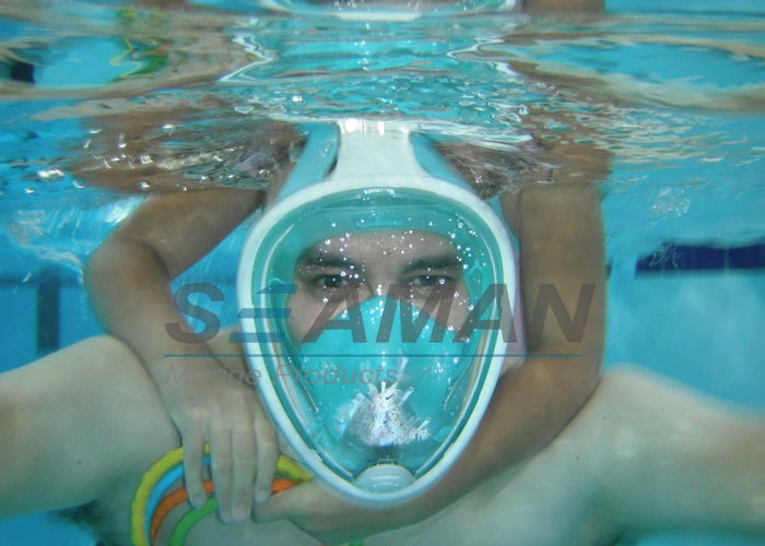 маска Easybreath шноркеля дайвинга полной стороны взгляда 180 ° Snorkeling с анти- туманом и анти- утечкой