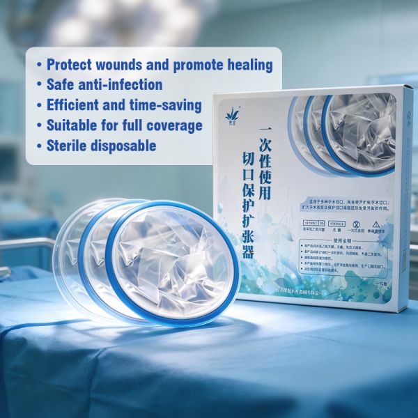 Variable Length Disposable Wound Retractor Device Easy Install Self Retaining Design