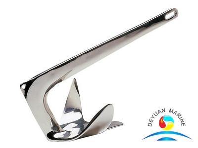 Stainless Steel Plough Anchor , Steel Plate Welded Delta Flipper Anchor