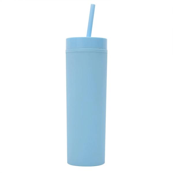 The Manufacturer's New Cross-border Modern And Simple Frosted Double-layer Plastic Cup Is A Universal And Portable 16OZ Straight Cup