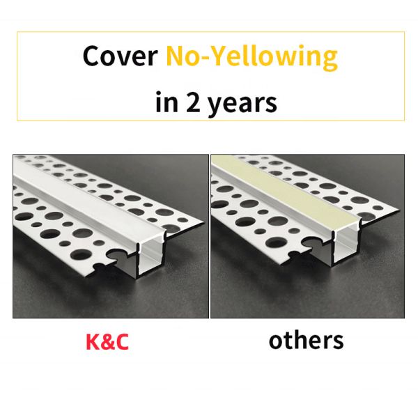 6063-T5 Aluminum Alloy LED Aluminum Profile with Anodized Surface and PC Lens Diffuser for LED Strip Channel