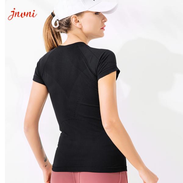 Seamless Workout Shirts Manufacturer Women Short Sleeve Fitness Wear Lightweight Gym Athletic Yoga Tops