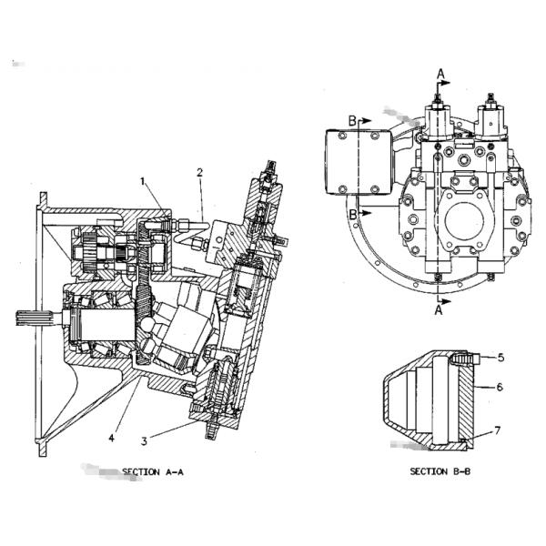 Части гидронасоса экскаватора частей AP12 экскаватора E320B 0874718 гидравлические