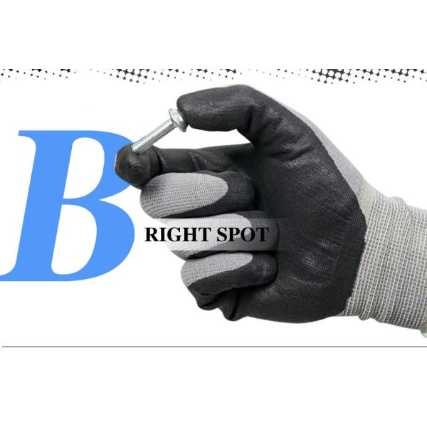 Flexible and Protective Heavy Duty Nylon Rubber Coated Work Gloves for Hand Protection