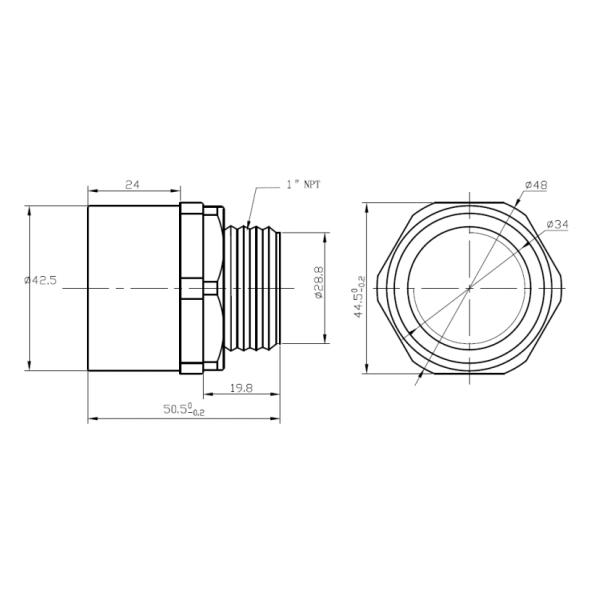 Anti Corrosion RS485 3m PVDF Ultrasonic Level Transmitter