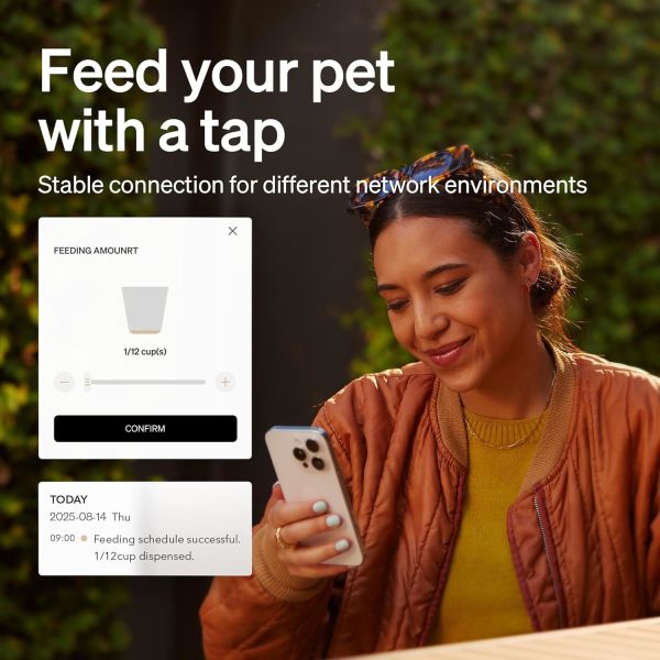 Smart Automatic Pet Feeder 2K Camera Dual WiFi Timed Feeding for Cats and Dogs