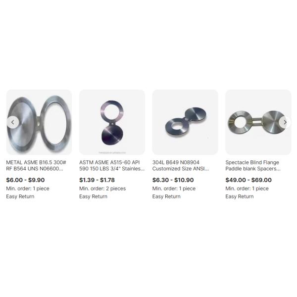 Óculos Cegos Figura 8 Flange em branco 300LBS aço de liga de níquel ANSI ASTM B564 UNS N08825RF 6