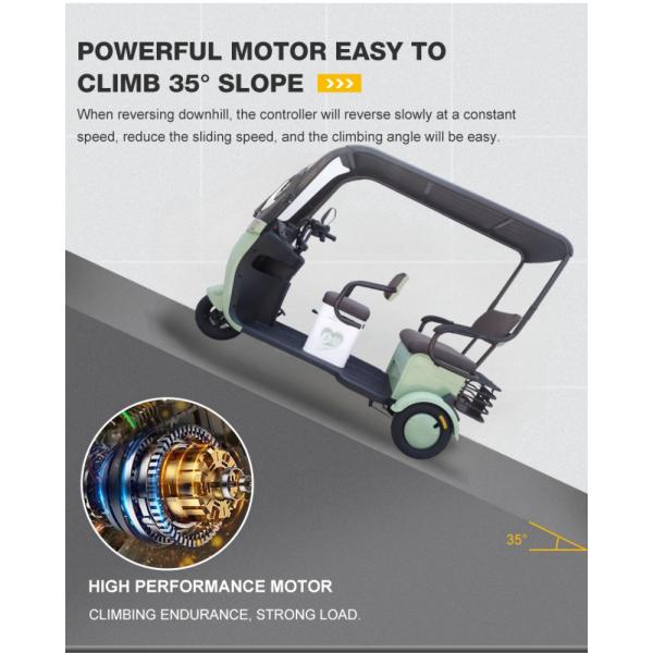 Low speed safe three wheel bicycle for elders electric scooter tricycle