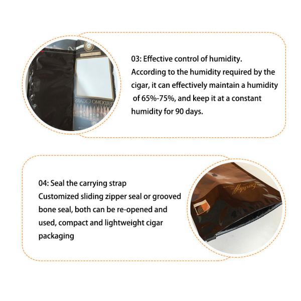 OPP/загерметизированное PE упаковывая отверстие Dia8mm сумки хьюмидора сигары с окном