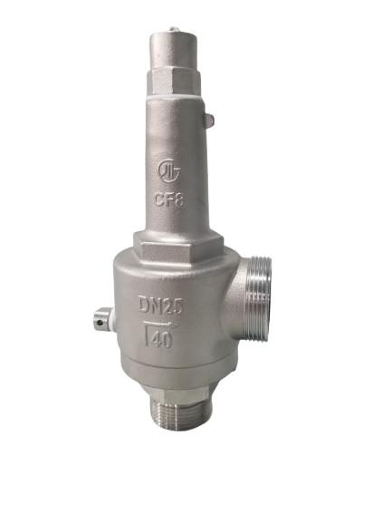DN25 Spring Direct Acting Full Open Cryogenic Safety Valve -196~+80 ℃  For LNG/LOX/LN2/LAR/LCO2