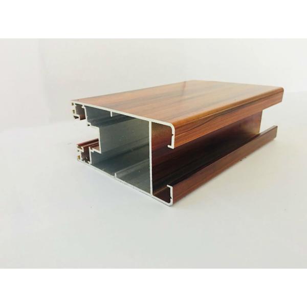 Wood - Grain Aluminium Door Profiles Imitating Finish Aced Resistant