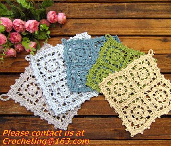 Handmade crochet Pure manual processing wool woven mat cup mat, handmade cup mat