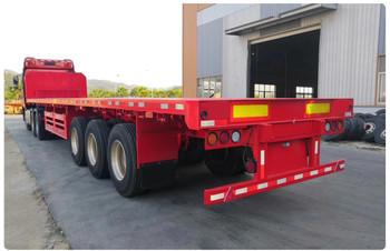 Heavy-Duty Fatbed Semi Trailer  For Stable And Efficient Transportation Of Oversized Loads