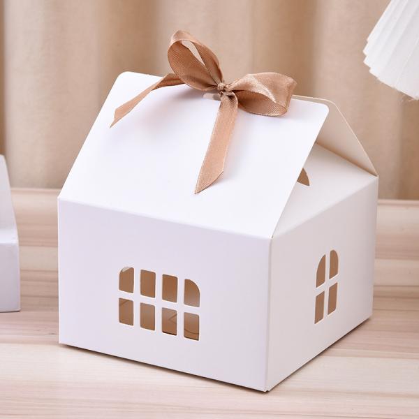 Custom Kraft Paper Gingerbread House Gift Box Holiday Packaging